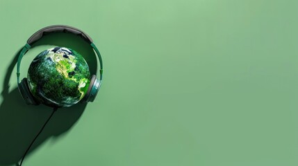 Planet Earth wears a headset