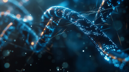 double helix DNA genetic code virtual hologram, modern genetics medical science, banner background 