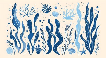Fototapeta premium Enchanting Underwater Realm of Fluid Forms and Vibrant Marine Life