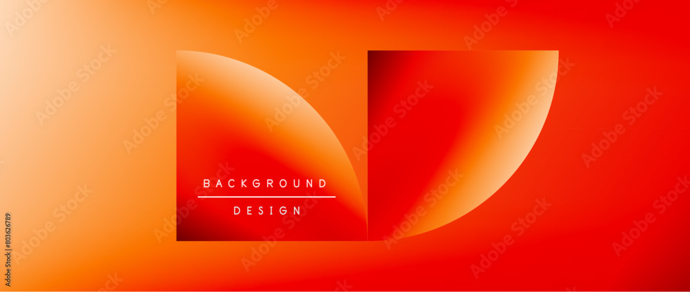 Poster An Amber circle and rectangle on a red background with orange font, representing automotive lighting. The image captures the heat and gas with a peach hue, ideal for macro photography