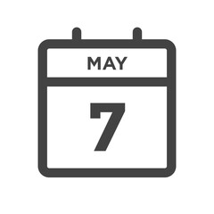May 7 Calendar Day Calender Date for Deadlines or Appointment