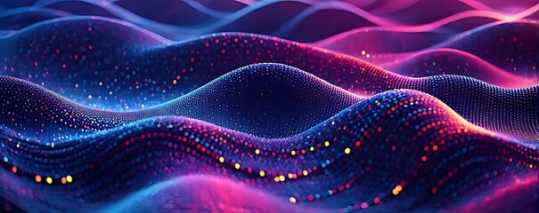 Obraz premium Digital background for technology, AI, data, audio, graphics, and etc