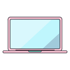 Vector icon of a laptop, perfect for technology and computing designs.
