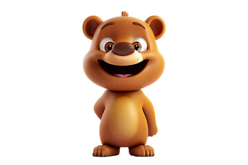 Fototapeta premium brown bear cartoon, transparant background, PNG file