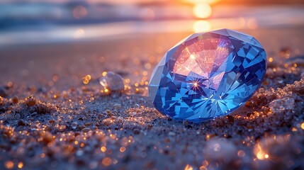 Fototapeta premium Cinematic Shimmer: A Study in Dazzling Gemstone Realism