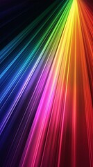 Iridescent spectrum rays on dark