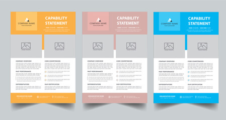 Capability Statement Template Design.