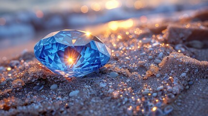 Azure Sapphire Gleaming: A Cinematic Study in Radiance
