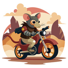 A mouse with gun illustration