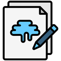 Paper lineal multi color icon, related to kindergarten theme, use for UI or UX kit, web and app development.