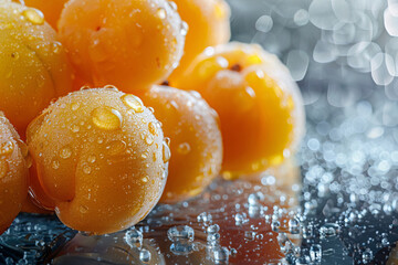 Apricott banner. Apricott background. Close-up food photography