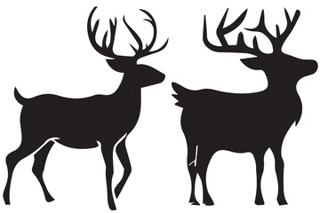 Deer vector silhouette bundle