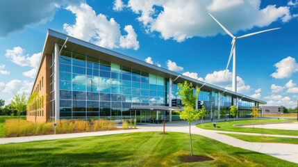 A renewable energy educational facility that hosts workshops and interactive exhibits on wind, solar, and hydro power, inspiring the next generation of green engineers