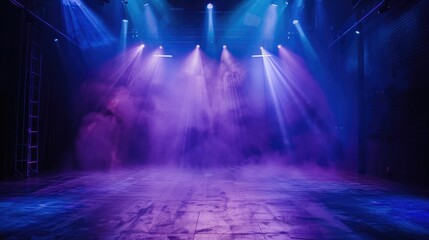 Mystic Stage with Purple Lighting
