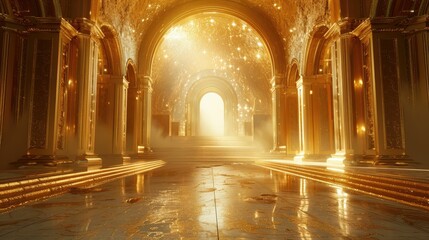 Enchanted Golden Hallway