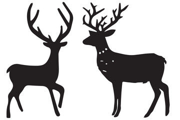 Deer vector silhouette bundle