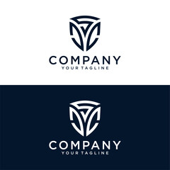 SJC Shield Lettermark Logo Vecttor.