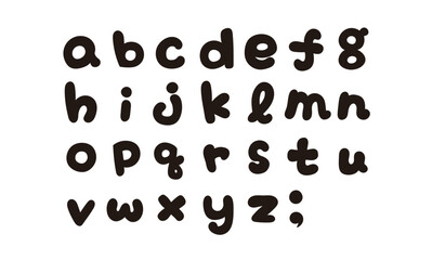 アルファベット　書き文字