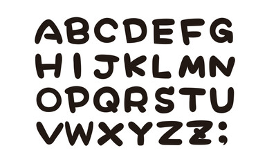 アルファベット　書き文字