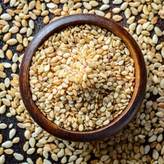 Obraz premium Fresh and healthy sesame seeds