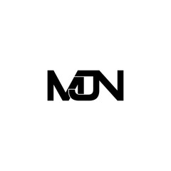 mjn lettering initial monogram logo design