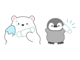 熱中症の予防や注意喚起のための挿し絵イラスト、ベクターイラストの素材076