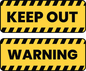 sign icon vector, warning and keep out icon sign vector
