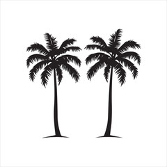 Tree and forest silhouettes silhouette tree line drawing set coconut tree silhouette illustrations