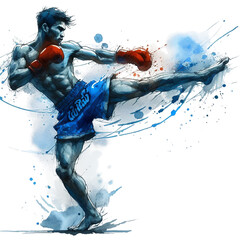 A Muay Thai fighter
