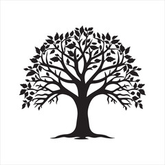 Tree and forest silhouettes silhouette tree line drawing set coconut tree silhouette illustrations