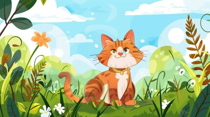 Greeting Card and Banner Design for Social Media and Educational Purpose of National Rescue Cat Day Background. cartoons. Illustrations