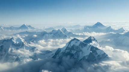 Fototapeta premium mountain landscape with snow and clouds
