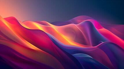 Obraz premium Gradient background with wavy shapes