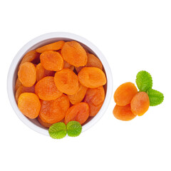 Dried apricots isolated transparent