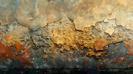 Fototapeta premium Natural Decay in Warm Earth Tone Wall Texture