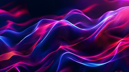 Obraz premium Vibrant neon waves, vibrant waves neon background, neon background, background, colorful background, neon colorfully background, rainbow color background