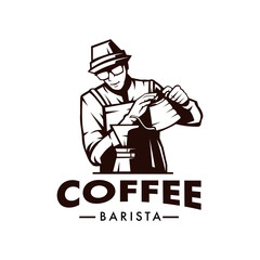 Barista Coffee logo design 