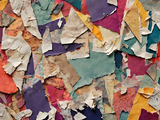 Naklejka premium Textured whispers of crumpled paper.