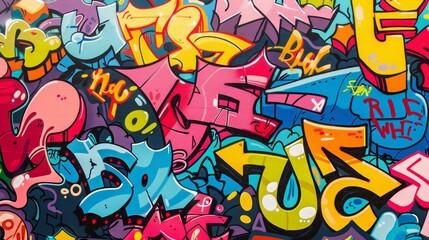 Seamless pattern background of Urban Graffiti Art 