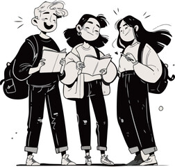 Joyful Students Sharing Ideas