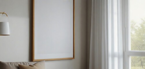 Frame mockup, minimalist interior frame mockup, gallery wall mockup, poster mockup, 3d render