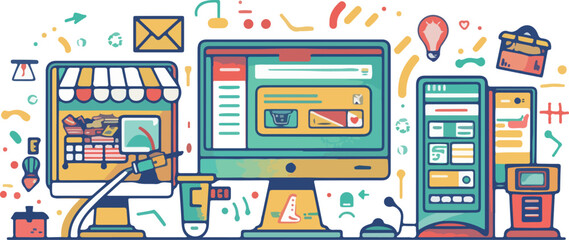 Vibrant E-commerce and Technology Banner