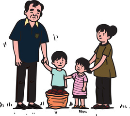 Family Gardening Together