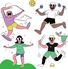 Celebration of Sports and Team Spirit