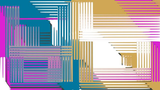 The color texture is filled with distortions in the form of rectangular shapes and stripes.