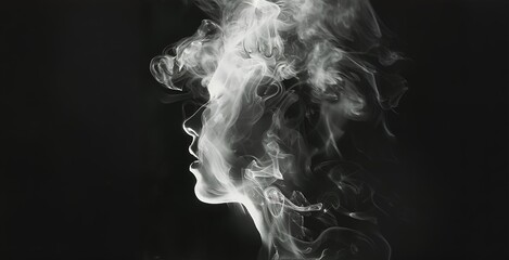 Ethereal Smoke Portrait A Mesmerizing Blend of Art and Illusion