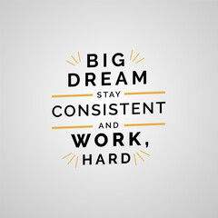 Motivational Quotes BIG DREAM t shirt design