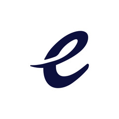 letter E simple logo design.