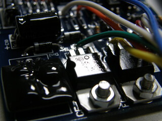 Fototapeta premium components mounted on a circuit board