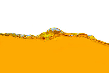 orange juice splash with bubbles